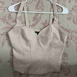 Boutique cropped beige top